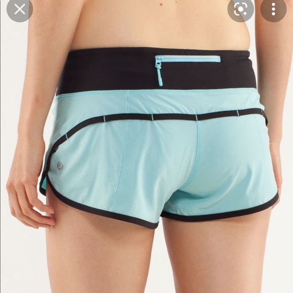 Lululemon Run Speed Shorts Angel Blue sz 6 - Picture 2 of 7